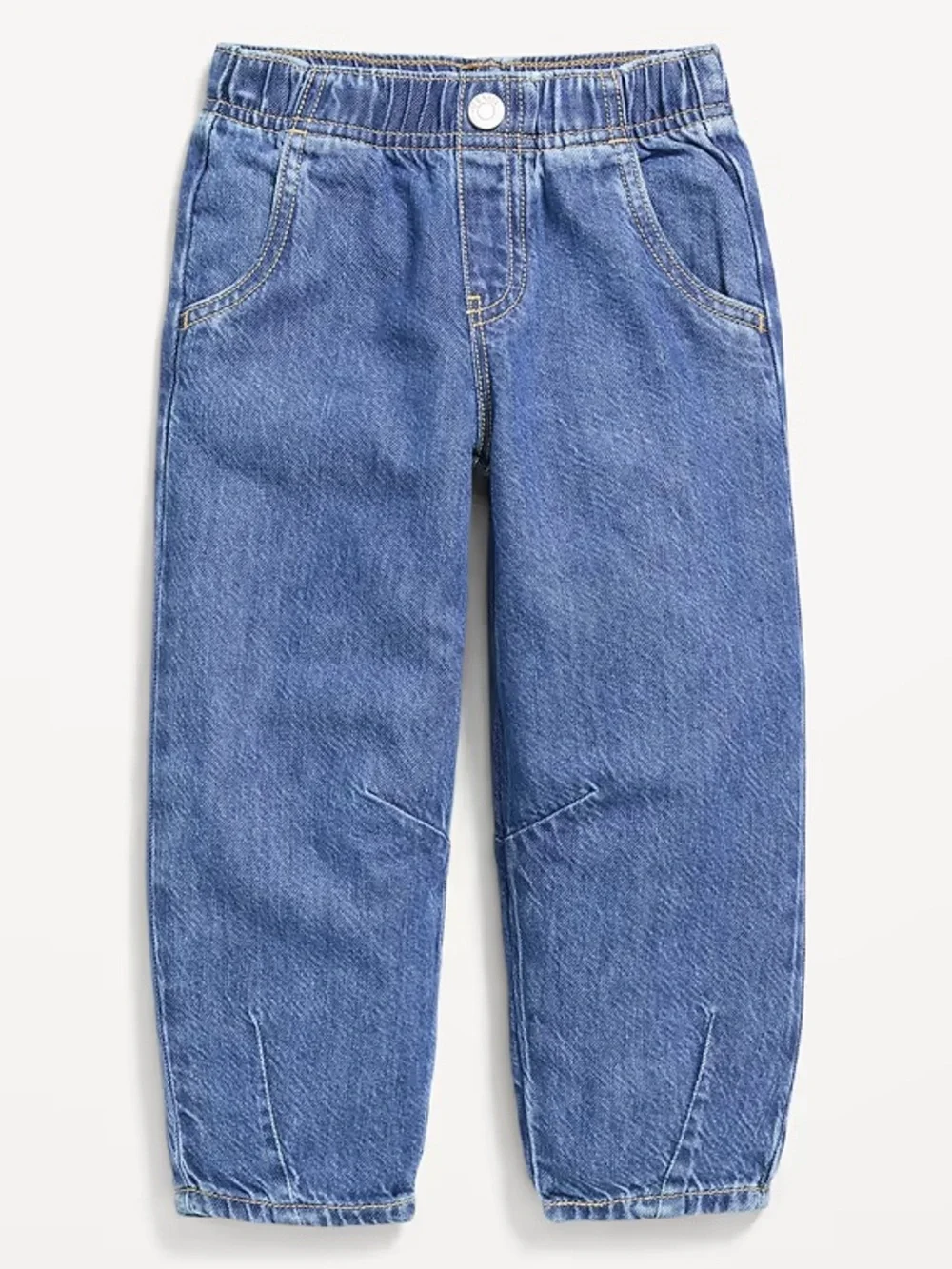 Old Navy Pull-On Barrel-Leg Jeans Medium Wash 2T NWT IN PACKAGE